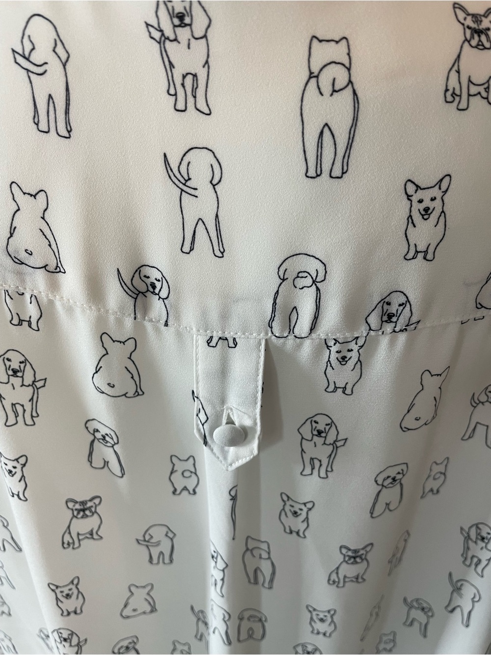 torrid Cream Tunic Top with Black Dog Outline Print - Picture 8 of 16